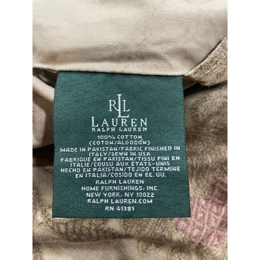 Vtg Ralph Lauren Venetian Court Neutral Tapestry Look KING Duvet Comforter